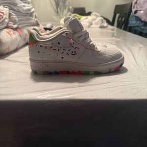Nike Kids White and Multicolor Sneakers